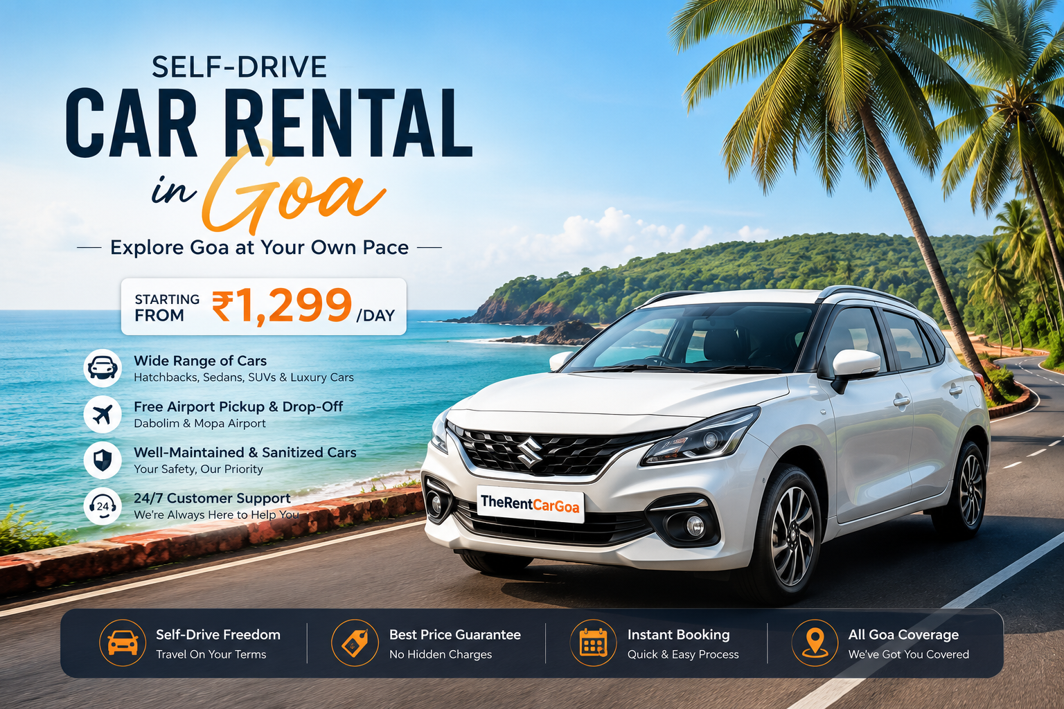 Self Drive Car Rental in Goa